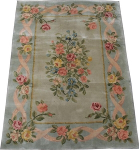 French antique carpet Savonnerie Aubusson 120X195 cm